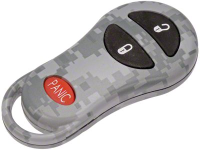 Keyless Entry Remote Case; Gray Digital Camouflage (02-05 RAM 1500)