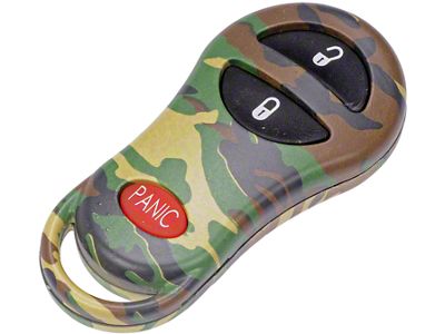 Keyless Entry Remote Case; Green Camouflage (02-05 RAM 1500)