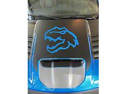 Large Hood Graphic with T-Rex Head Cutout; Matte Black (21-24 RAM 1500 TRX)