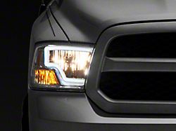 LED Bar Headlights; Chrome Housing; Clear Lens (09-18 RAM 1500 w/ Factory Halogen Non-Projector Headlights)