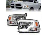 LED Projector Headlights; Chrome Housing; Clear Lens (09-18 RAM 1500 w/ Factory Halogen Non-Quad Headlights)