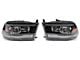 LED Strip Factory Style Headlights; Black Housing; Clear Lens (09-18 RAM 1500 w/ Factory Halogen Headlights)