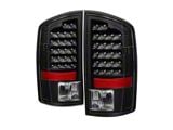 LED Tail Lights; Black Housing; Clear Lens (02-06 RAM 1500)