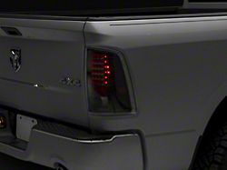 LED Tail Lights; Black Housing; Clear Lens (09-18 RAM 1500 w/ Factory Halogen Tail Lights)