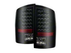 LED Tail Lights; Black Housing; Smoked Lens (07-08 RAM 1500)