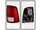 LED Tail Lights; Chrome Housing; Red Clear Lens (13-18 RAM 1500 w/ Factory LED Tail Lights)