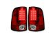 LED Tail Lights; Chrome Housing; Red Lens (13-18 RAM 1500 w/ Factory LED Tail Lights)