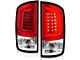 LED Tail Lights; Chrome Housing; Red/Clear Lens (02-05 RAM 1500)