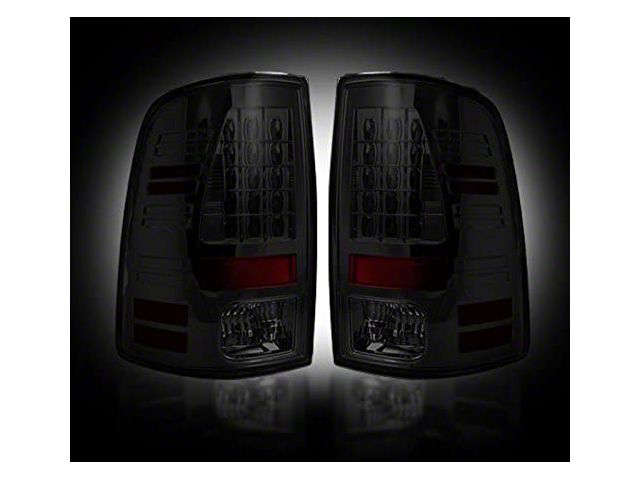 LED Tail Lights; Black Housing; Smoked Lens (13-18 RAM 1500 w/ Factory LED Tail Lights)