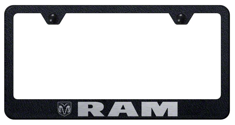 RAM 1500 RAM Laser Etched Stainless Steel License Plate Frame; Rugged ...