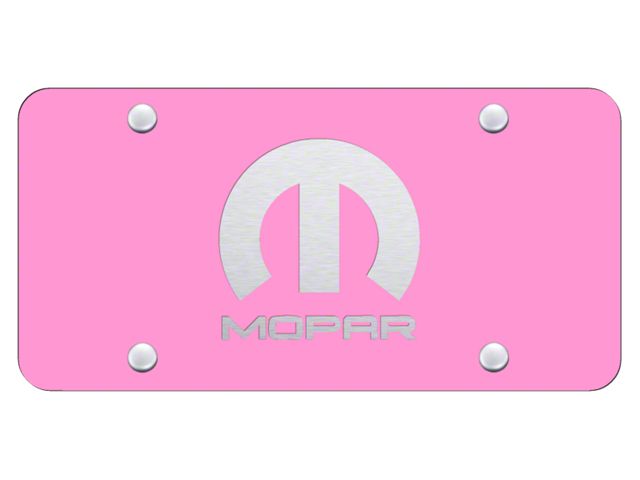 MOPAR Laser Etched License Plate; Pink (Universal; Some Adaptation May Be Required)