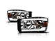 LM Series Headlights; Chrome Housing; Clear Lens (06-08 RAM 1500)