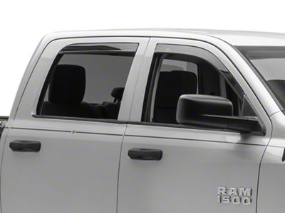 Low Profile Ventvisor Window Deflectors; Front and Rear; Dark Smoke (09-18 RAM 1500 Crew Cab)