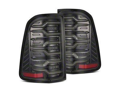 AlphaRex LUXX-Series LED Tail Lights; Alpha Black Housing; Clear Lens (19-24 RAM 1500 w/ Factory LED Tail Lights)