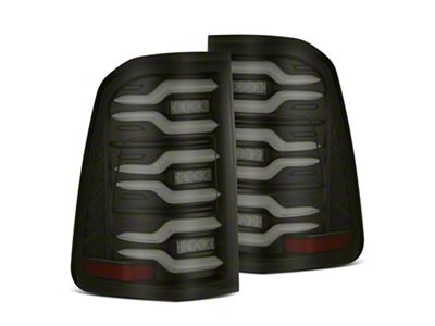 AlphaRex LUXX-Series LED Tail Lights; Black Housing; Clear Lens (19-24 RAM 1500 w/ Factory LED Tail Lights)