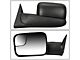 Manual Towing Mirrors; Black (02-08 RAM 1500)