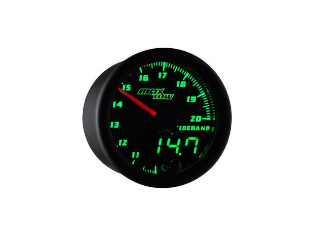 MaxTow Wideband Air/Fuel Ratio Gauge; Black and Green (Universal; Some Adaptation May Be Required)