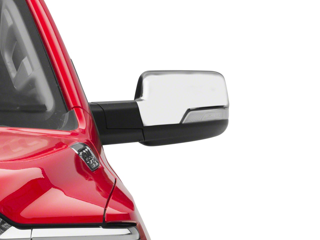 RAM 1500 Mirror Covers; Chrome (19-24 RAM 1500 Big Horn, Lone Star, Rebel,  Tradesman) - Free Shipping