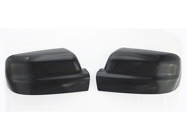 Chrome Delete Mirror Covers without Turn Signal Openings; Gloss Black (19-24 RAM 1500)