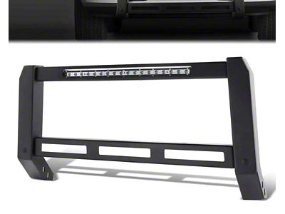 Modular Style Bull Bar with LED Light Bar; Black (09-18 RAM 1500, Excluding Rebel)