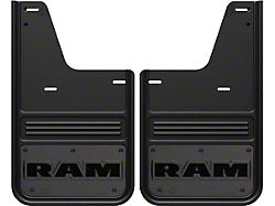 No-Drill Mud Flaps with RAM Text Logo; Rear (09-18 RAM 1500)