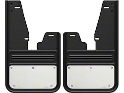 No-Drill Mud Flaps with Stainless Steel Plate; Front (09-18 RAM 1500 w/ OE Fender Flares)