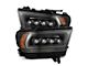 MK II NOVA-Series 2500 Style LED Projector Headlights; Alpha Black Housing; Clear Lens (19-24 RAM 1500 w/ Factory LED Headlights)