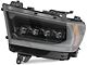 MK II NOVA-Series 2500 Style LED Projector Headlights; Alpha Black Housing; Clear Lens (19-24 RAM 1500 w/ Factory Halogen Headlights)