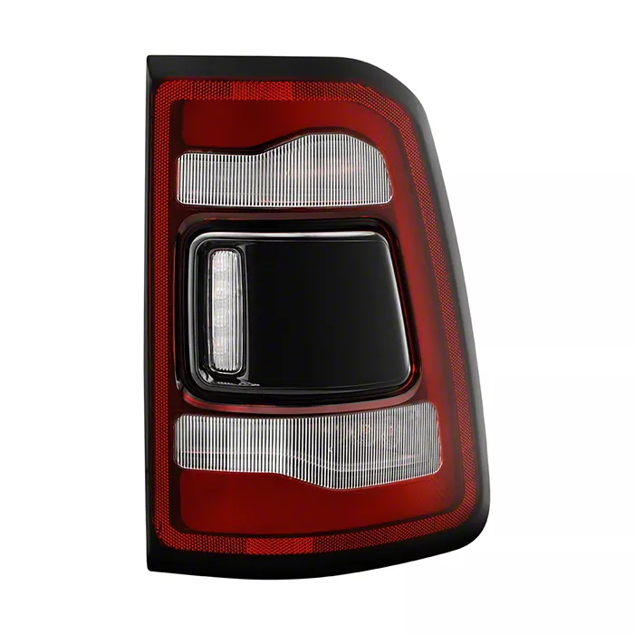 RAM 1500 OE Rebel Style LED Tail Light; Black Housing; Red/Clear Lens ...