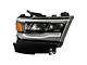 OE Style Full LED Headlight with DRL; Black Housing; Clear Lens; Passenger Side (19-24 RAM 1500 w/ Factory Halogen Headlights)