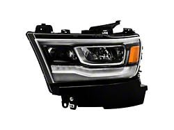 OE Style Full LED Headlight with DRL; Chrome Housing; Clear Lens; Driver Side (19-24 RAM 1500 w/ Factory Halogen Headlights)