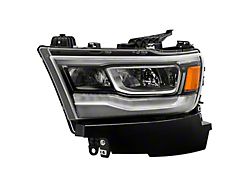 OE Style Full LED Headlight with DRL; Chrome Housing; Clear Lens; Driver Side (19-24 RAM 1500 w/ Factory Halogen Headlights)