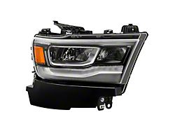 OE Style Full LED Headlight with DRL; Chrome Housing; Clear Lens; Passenger Side (19-24 RAM 1500 w/ Factory Halogen Headlights)