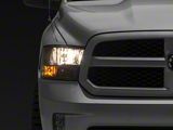 OE Style Headlight; Black Housing; Clear Lens; Passenger Side (09-18 RAM 1500 w/ Factory Halogen Non-Projector Headlights)