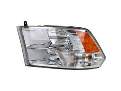 OE Certified Replacement Headlight without Daytime Running Lights; Chrome Housing; Clear Lens; Driver Side (13-18 RAM 1500)