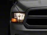 OE Style Headlights; Black Housing; Clear Lens (09-18 RAM 1500 w/ Factory Halogen Non-Projector Headlights)