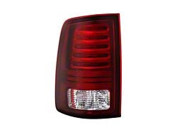 OE Style LED Tail Light; Chrome Housing; Dark Red Lens; Driver Side (13-18 RAM 1500 Sport)