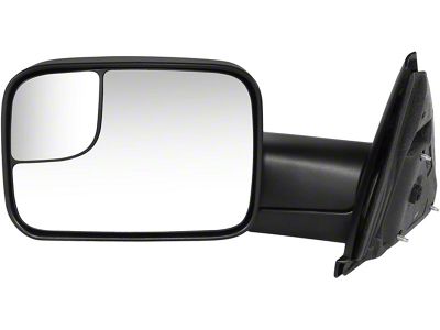 OE Style Powered Heated Mirror; Driver Side; Black (02-08 RAM 1500)