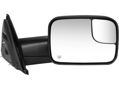 OE Style Powered Heated Mirror; Passenger Side; Black (02-08 Ram 1500)