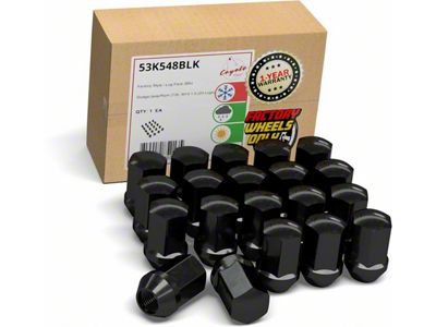 OEM Factory Style Black Lug Nut Kit; M14 x 1.5; Set of 20 (12-18 RAM 1500)