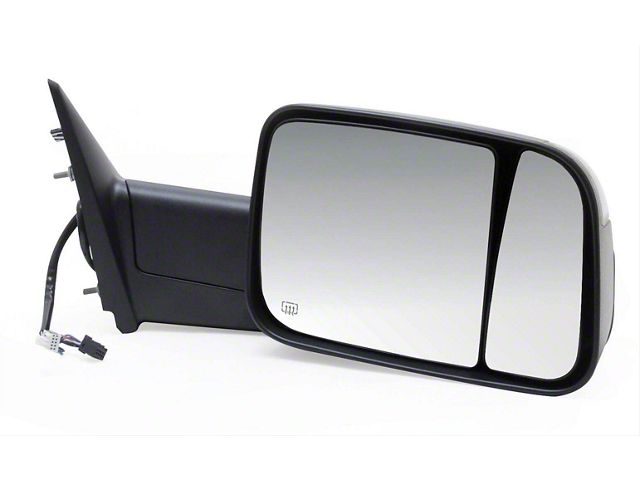 OEM Style Extendable Powered Towing Mirror with Turn Signal; Passenger Side (09-12 RAM 1500)