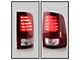 OEM Style LED Style Tail Lights; Chrome Housing; Dark Red Lens (09-18 RAM 1500 w/ Factory Halogen Tail Lights)