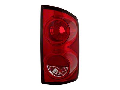 OEM Style Tail Light; Chrome Housing; Red Clear Lens; Passenger Side (07-08 RAM 1500)