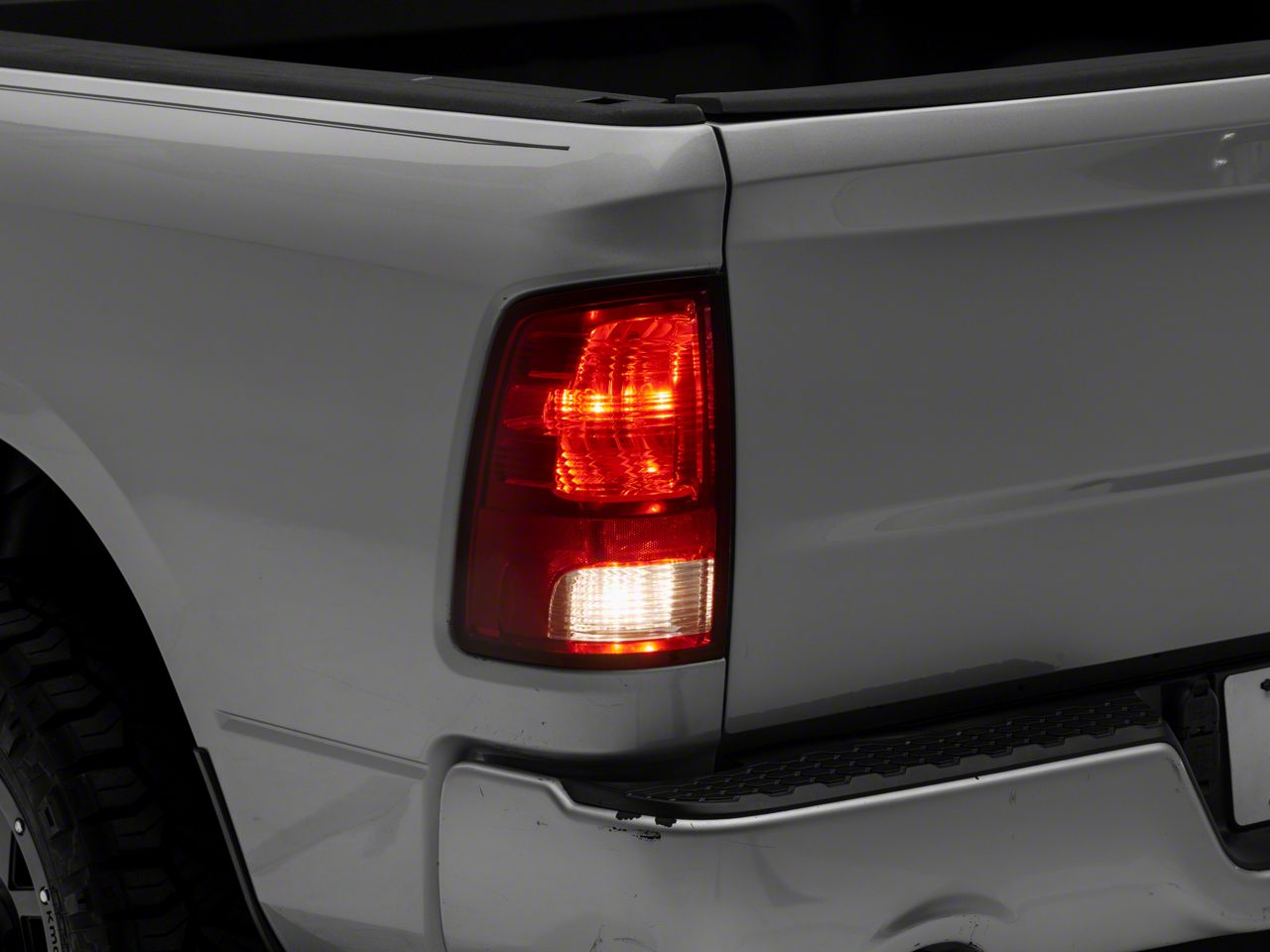 OEM Style Tail Light; Chrome Housing; Red/Clear Lens; Driver Side (09-18  RAM 1500 w/ Factory Halogen Tail Lights)