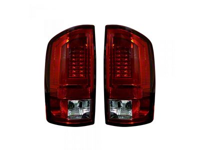 OLED Tail Lights; Chrome Housing; Red Lens (02-06 RAM 1500)