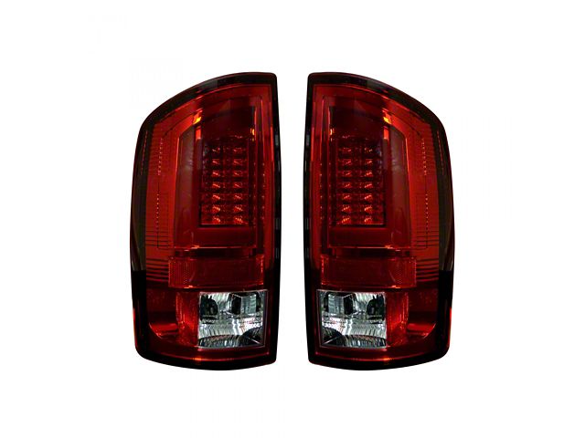 OLED Tail Lights; Chrome Housing; Red Lens (02-06 RAM 1500)