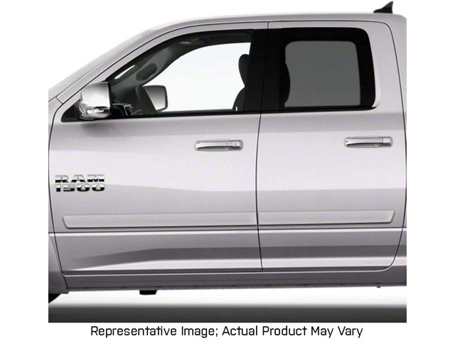 Painted Body Side Molding; Silver (09-18 RAM 1500 Quad Cab)