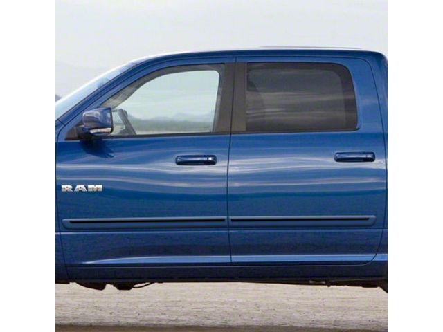 Painted Body Side Molding with Black Insert; Black Metallic (09-18 RAM 1500 Crew Cab)