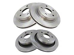 Plain Vented 5-Lug Rotors; Front and Rear (02-18 RAM 1500, Excluding SRT-10 & Mega Cab)