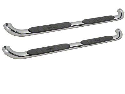 Platinum 4-Inch Oval Side Step Bars; Stainless Steel (19-24 RAM 1500 Crew Cab)